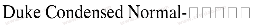 Duke Condensed Normal字体转换